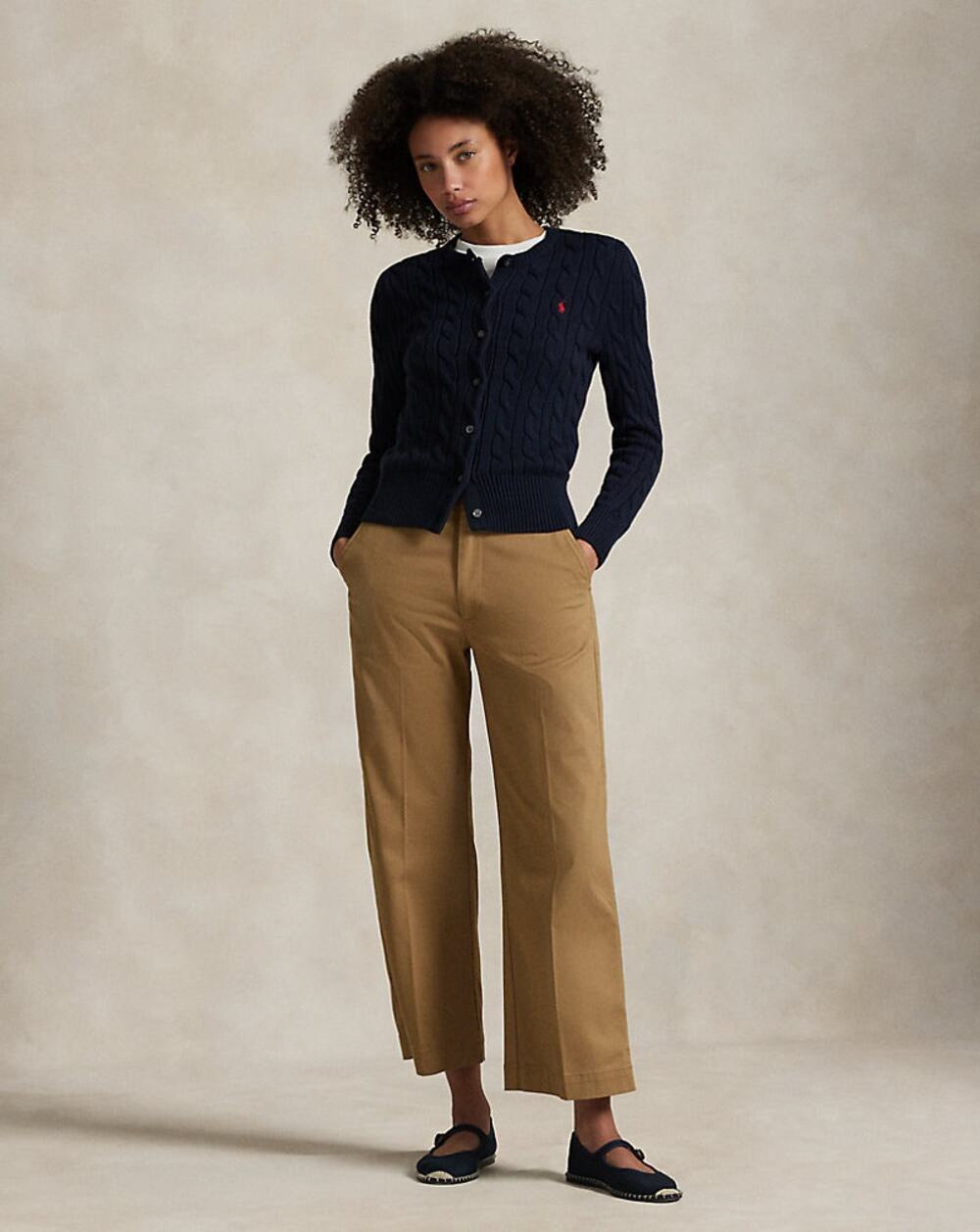 Polo Ralph Lauren Chino Wide-Leg Pants Montana Khaki